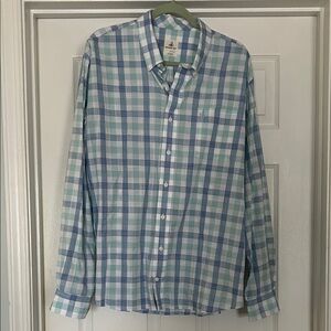 johnnie-O Mint & Light Blue Plaid Long-Sleeve Button-Down Shirt